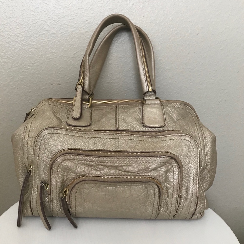 Givenchy gold genuine leather handbag